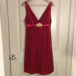 Laundry red velvet dress